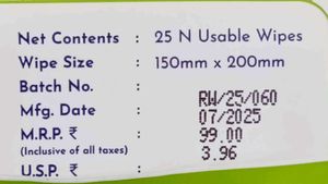 Toby Facial Wipes - 25 Count