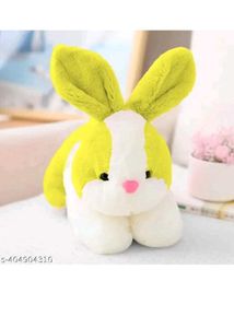 Cute Yellow & White Bunny Plush Toy