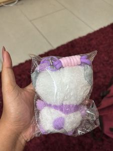 Cute Purple Kuromi Plush Charm + Keychain