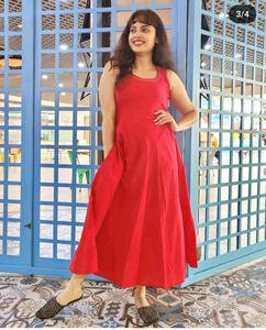 Cotton Red Dress