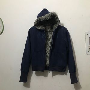 Faux Fur Lined Hoodie