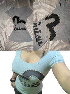 Evisu Grey Ribbed T-Shirt