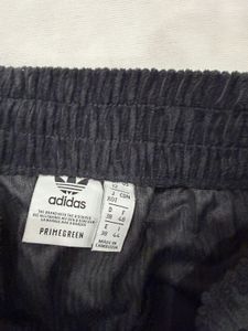 adidas wide leg trousers with backside zip