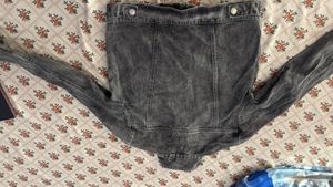 Stylish Denim Jacket with Star Print