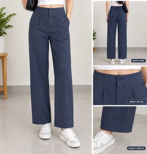 Stylish Blue Ankle Length Wide Leg trousers
