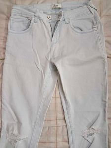 Light Blue Distressed Jeans