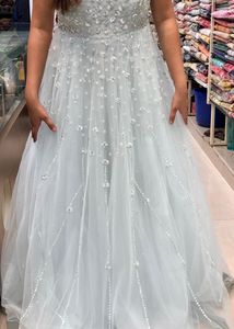 Light Blue Embellished Gown