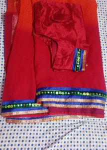 saree blouse with kurti set