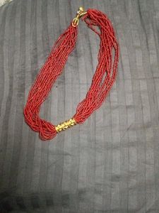 Red Beaded Necklace