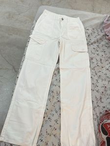 Bright White Cargo Pants