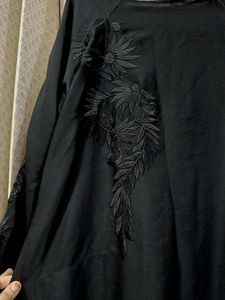 Elegant Black Embroidered Abaya
