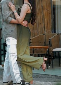 Stylish Olive Green Jumpsuit