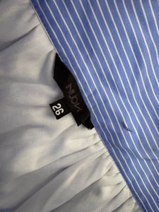 Blue Striped Bubble skirt