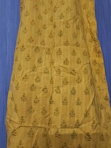 A Line Stitched Kurti With Dupatta
