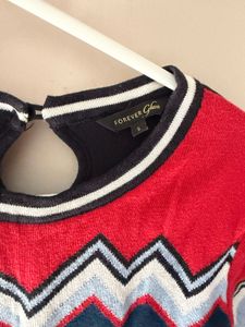 Chevron Knit Bodycon Mini Dress