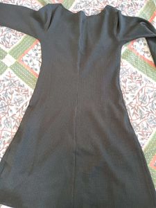 Black Short Dress One Piece Long Sleeves For Girls