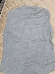 Men's Grey Mandarin Collar Shirt