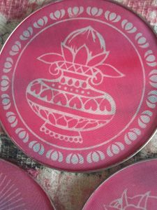 Set of 3 Decorative Round Art Pieces one @99
