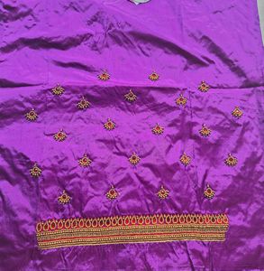 Purple Embroidered Blouse Piece