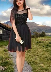 Classic Dress For Girls In Black Colour