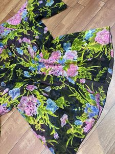 Chiffon Floral whimsy Print Top