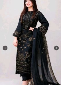 Elegant Black Kurta Set with Dupatta