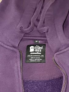 The souled store Dark Purple Zip-Up Hoodie