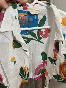 Vintage Floral Cropped Shirt
