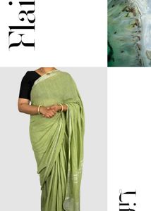 Elegant Green Pre stitched Saree
