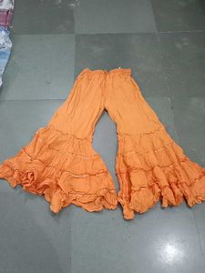 Embroidered Black Tunic &amp; Orange Pants