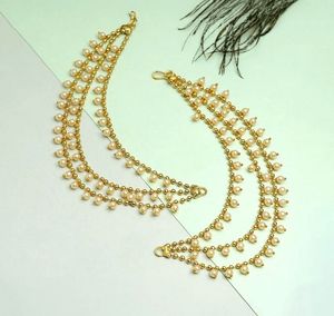 Elegant Pearl Jhumka Ear Cuffs