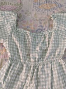 Gingham Tiered Mini Dress