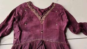 Elegant Mauve Ethnic Dress