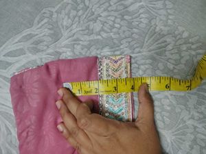 Pink Embroidered Saree with Blouse