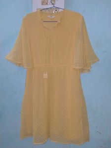 Yellow Georgette Dress