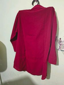 Stylish Maroon Button-Up Shirt