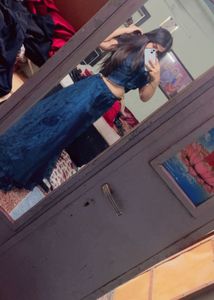 Teal Organza Lehenga Set