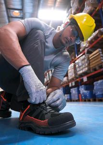 Flyknit Fabric Sporty Safety Shoes | ISI Marked