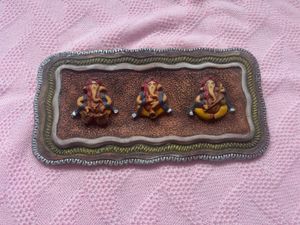 Handcrafted Indian Folk Art Clay Plaque