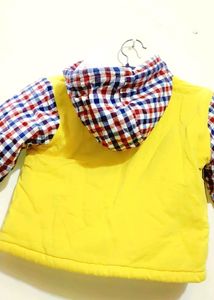 Yellow Hoodie Winter Jacket For Baby 12- 18 Month