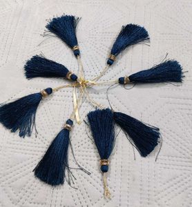 Set of 8 Navy Blue Tassels