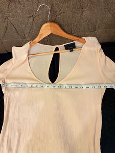 Elegant Peach Top with Lace Detail