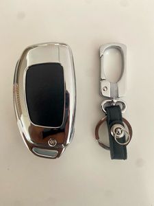 Chrome Car Key Case with Keychain