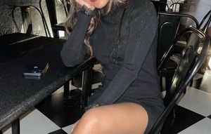 Elegant Black Knit Dress