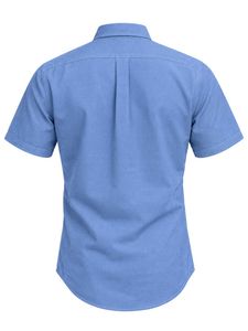 BROOKS BROTHERS Men's Blue Short Sleeve Button-Dow