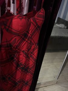 Red Plaid Smocked Top