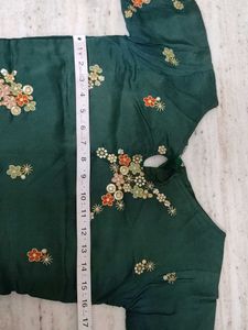 Emerald Green Embroidered Kurta