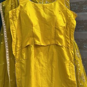 Yellow Haldi Sharara Set