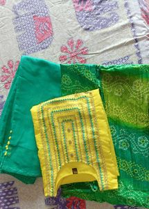 Haldi - mehndi 2-in-1 suit set