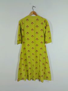 Florescent Green Printed Kurta (Women's)